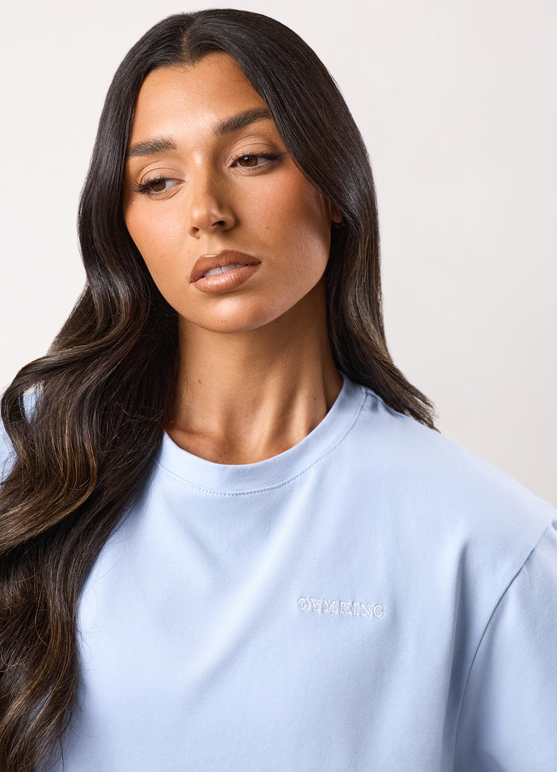 Gym King 365 Boyfriend Jersey Tee - Hydrangea Blue