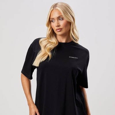 Gym King 365 Boyfriend Jersey T-Shirt - Black