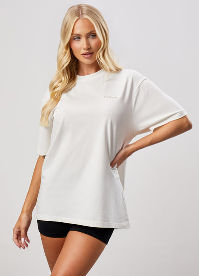 Gym King 365 Boyfriend Jersey Tee - Cream