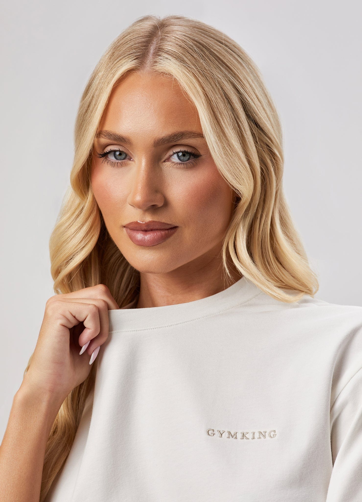 Gym King 365 Boyfriend Jersey Tee - Cream