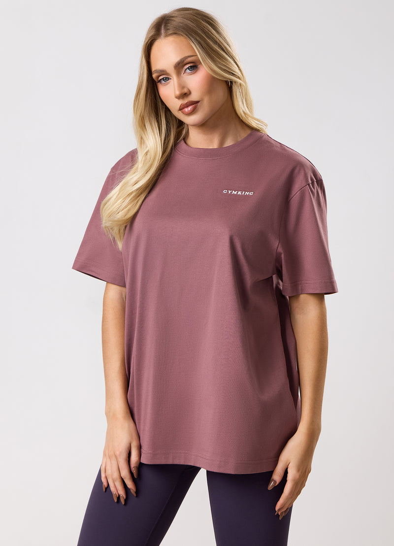 Gym King 365 Boyfriend Tee - Brown Plum