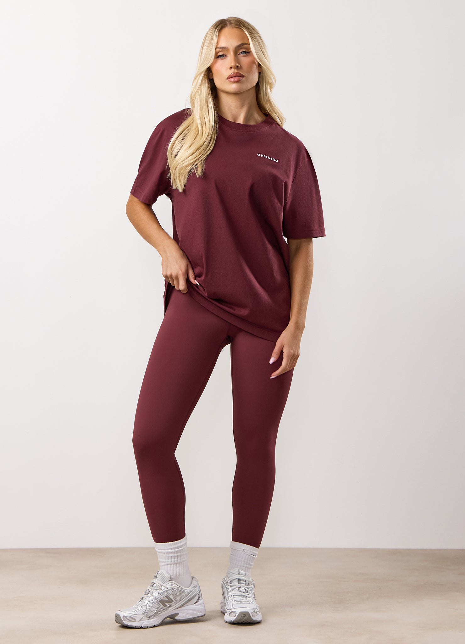 Gym King 365 Boyfriend Tee - Burgundy
