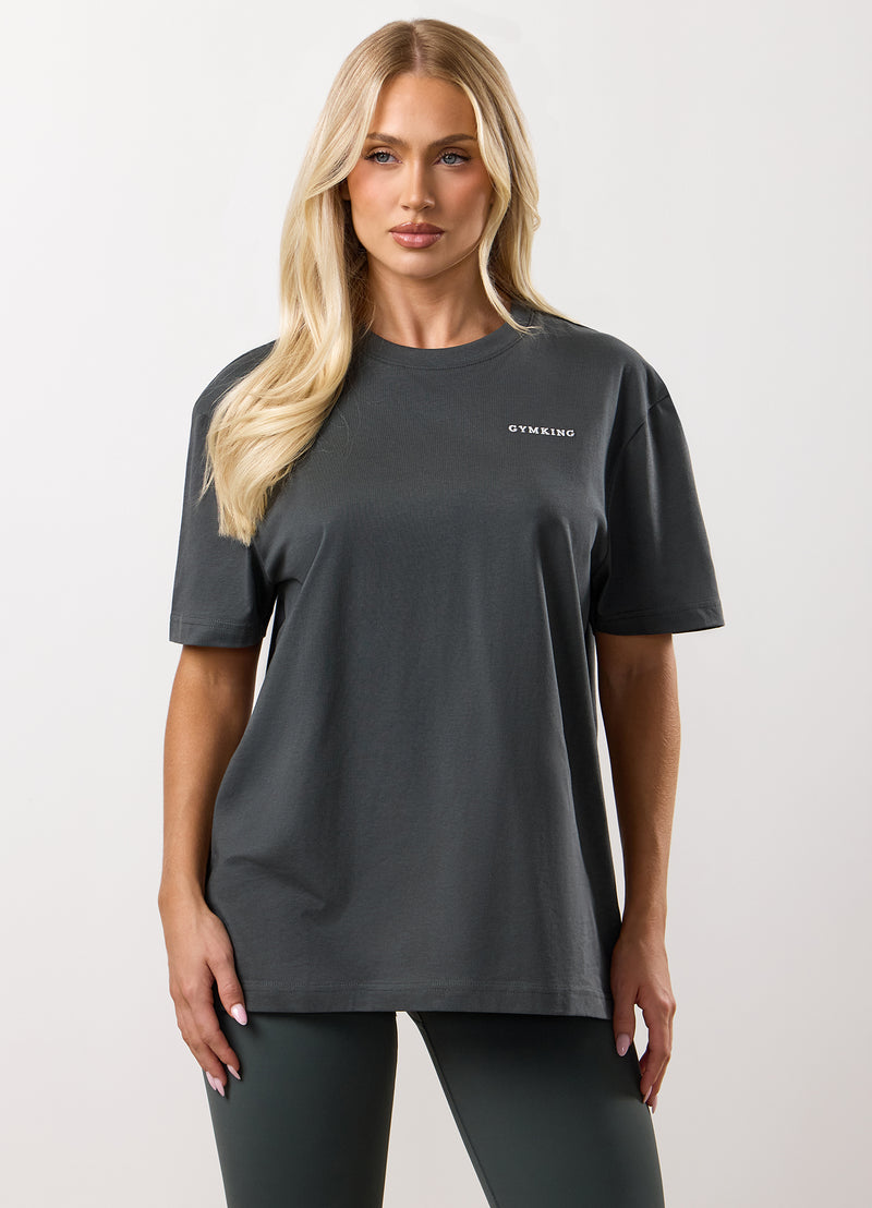Gym King 365 Boyfriend Tee - Green Smoke