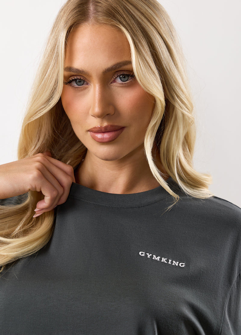 Gym King 365 Boyfriend Tee - Green Smoke