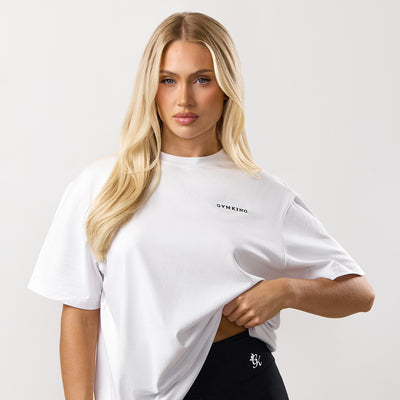 Gym King 365 Boyfriend Tee - White