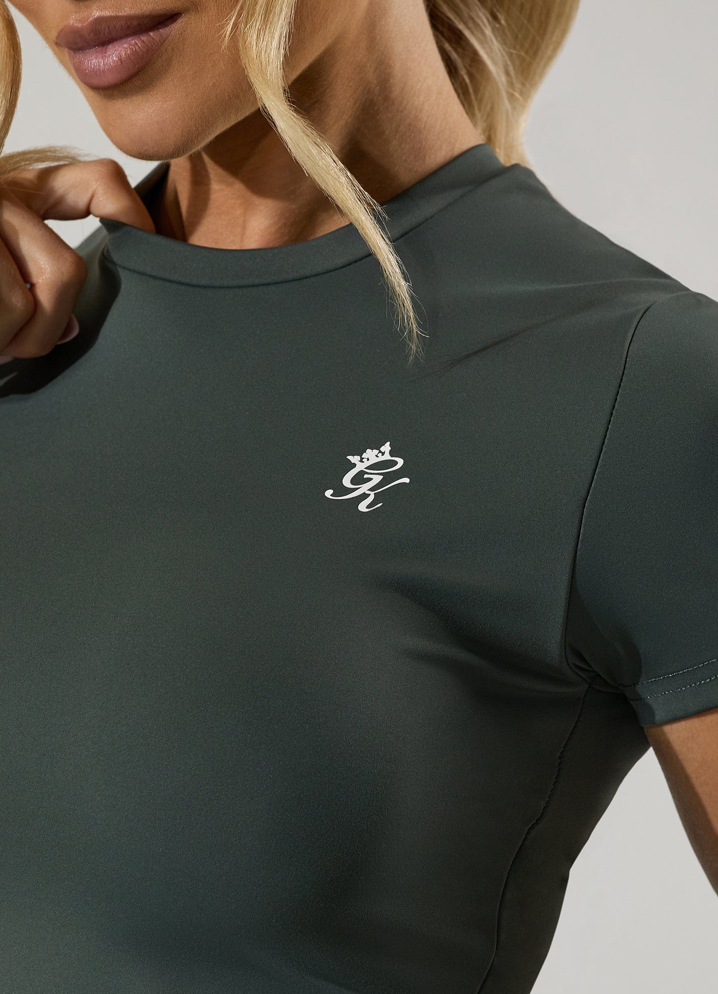 Gym King 365 Built-In Bra Tee - Green Smoke