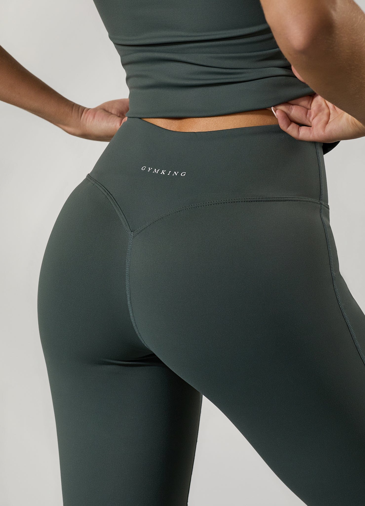 Gym King 365 Flared Yoga Legging - Green Smoke