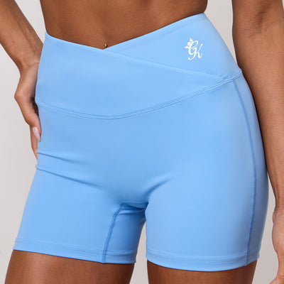 Gym King 365 5" Wrap Over Short - Blue Cotton