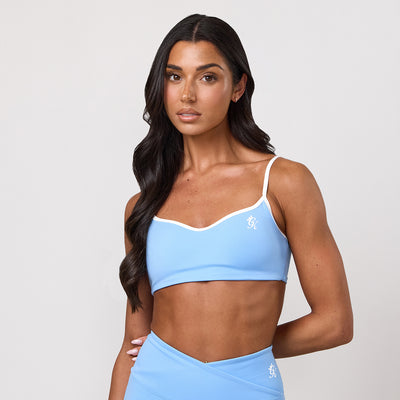 Gym King 365 Contrast Bra - Blue Cotton