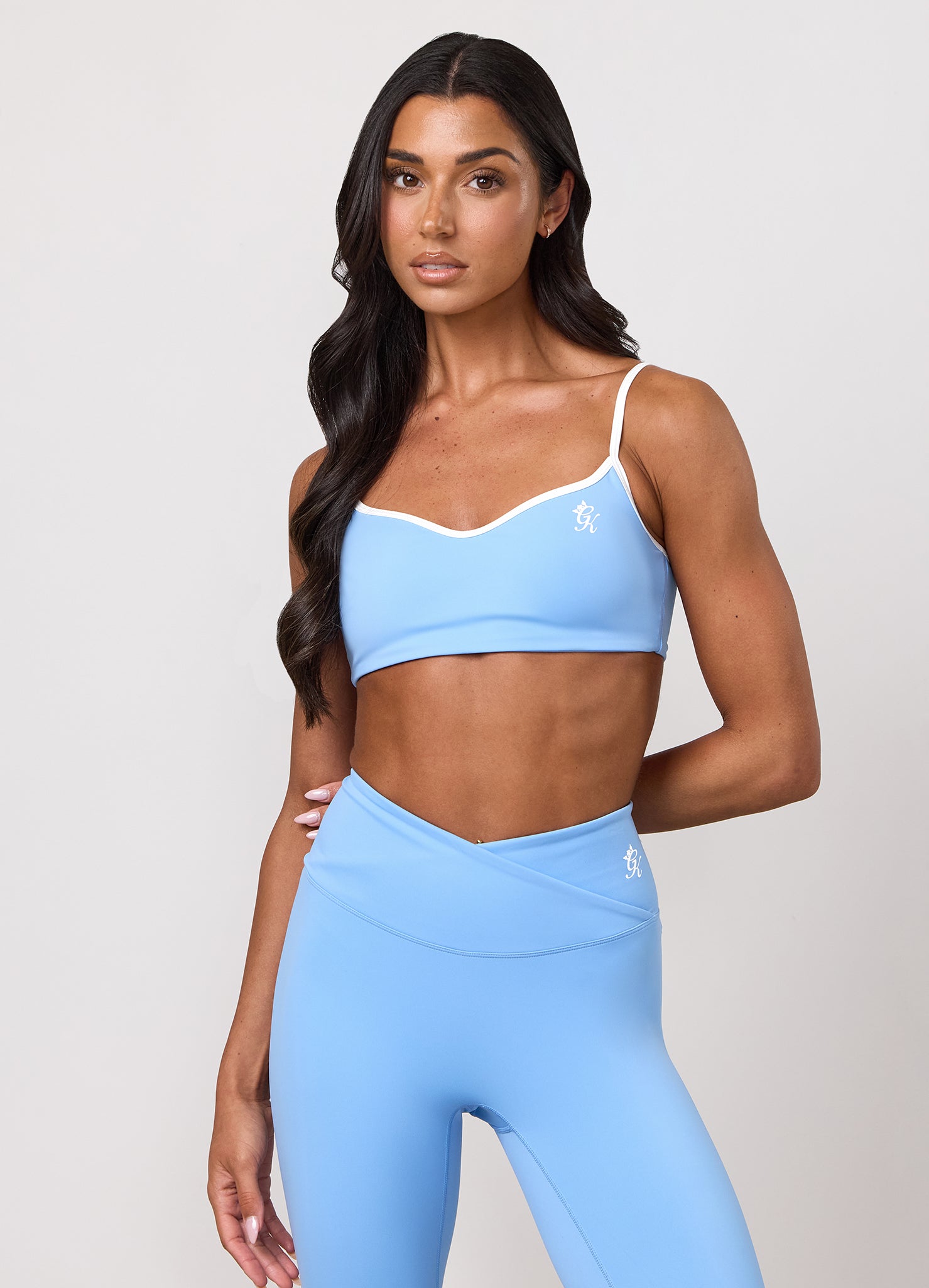 Gym King 365 Contrast Bra - Blue Cotton