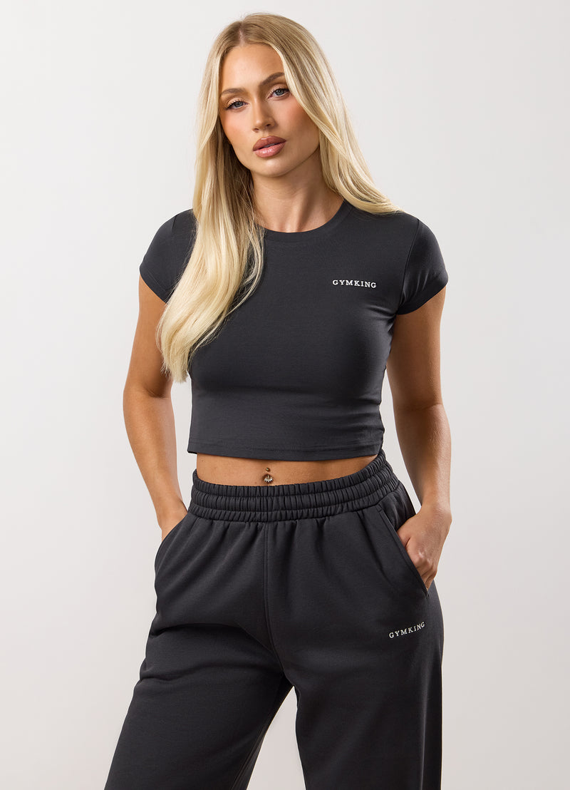 Gym King 365 Fitted Tee - Dark Pewter
