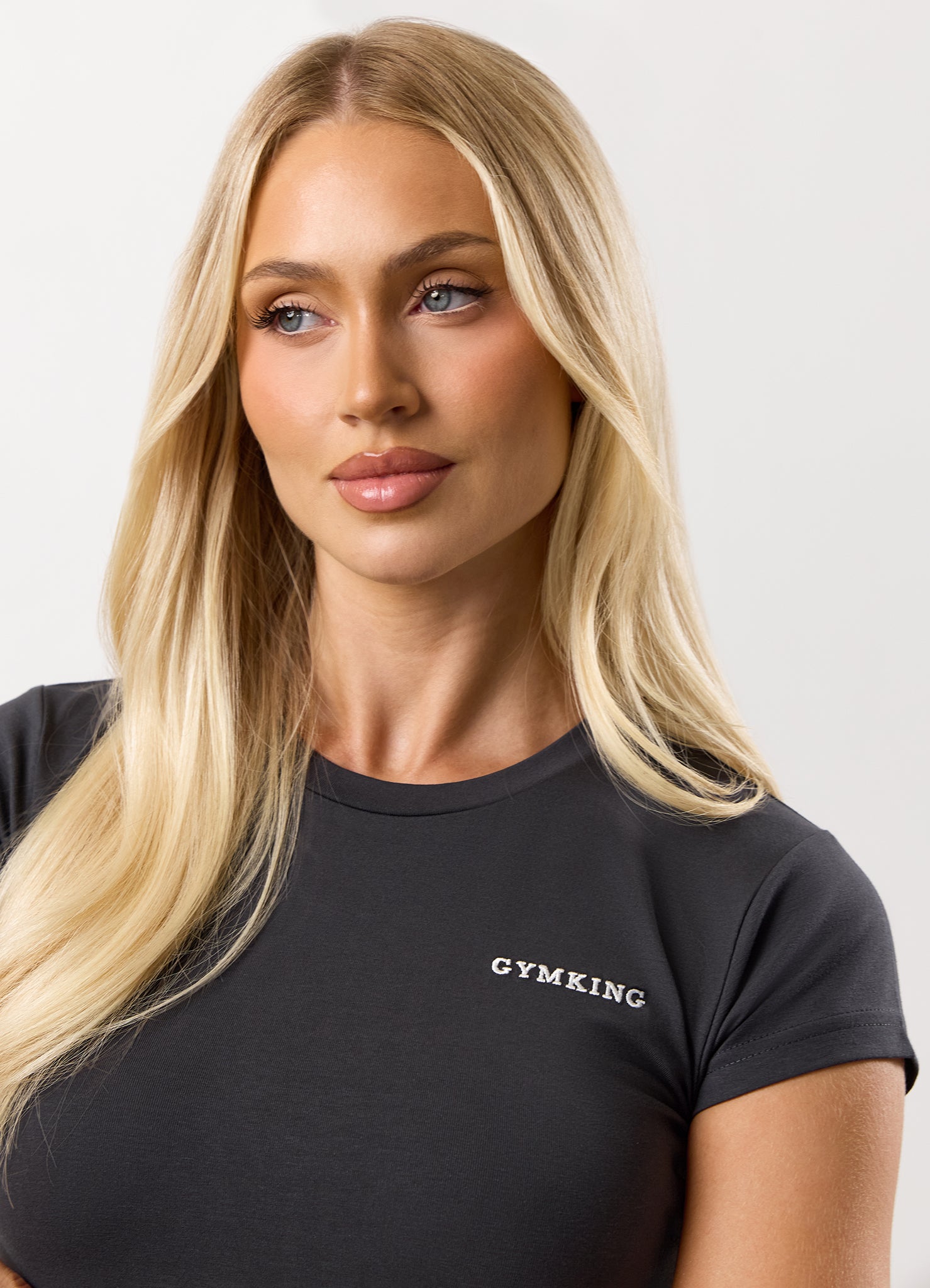 Gym King 365 Fitted Tee - Dark Pewter