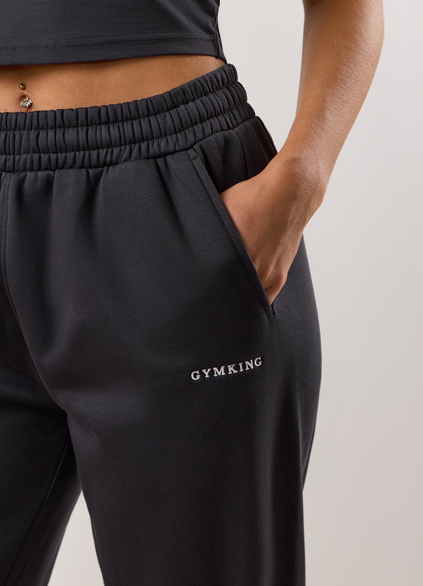 Gym King 365 Relaxed Fit Hood Tracksuit - Dark Pewter