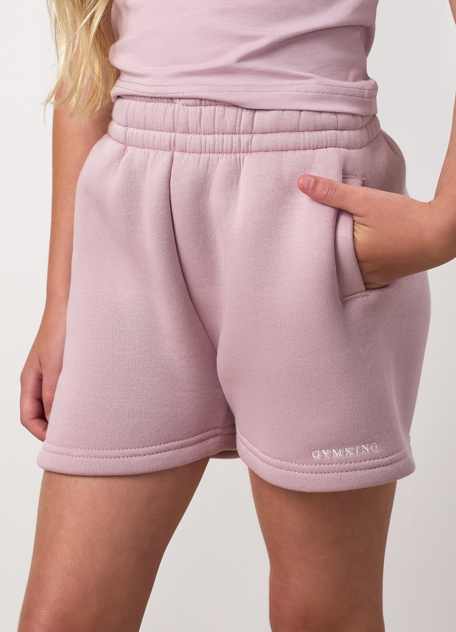 Gym King Older Kids 365 Fleece Short - Muted Mauve
