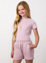 Gym King Junior 365 Fitted Tee - Muted Mauve thumbnail