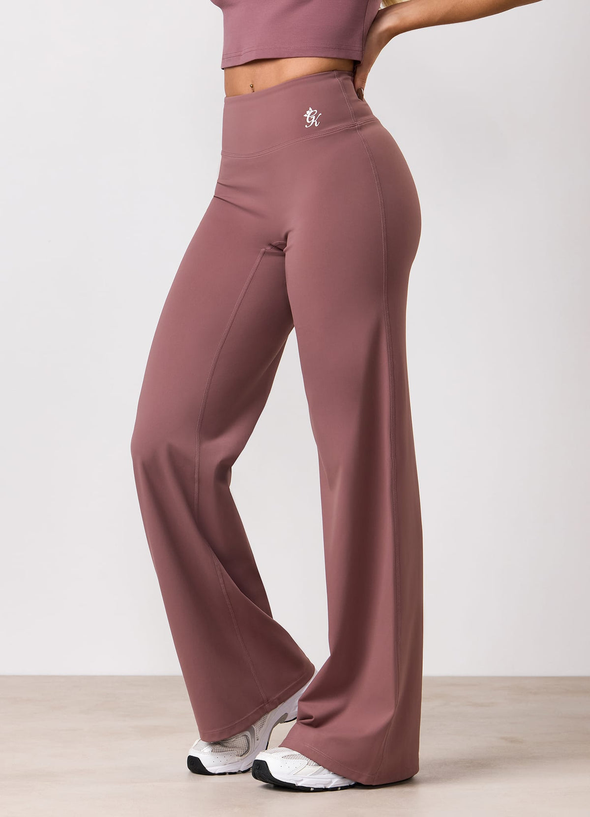 Gym King 365 High Waisted Straight Leg Yoga Pant - Brown Plum