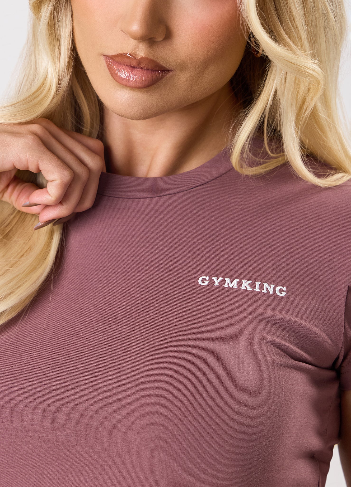 Gym King 365 Fitted Jersey Tee - Brown Plum