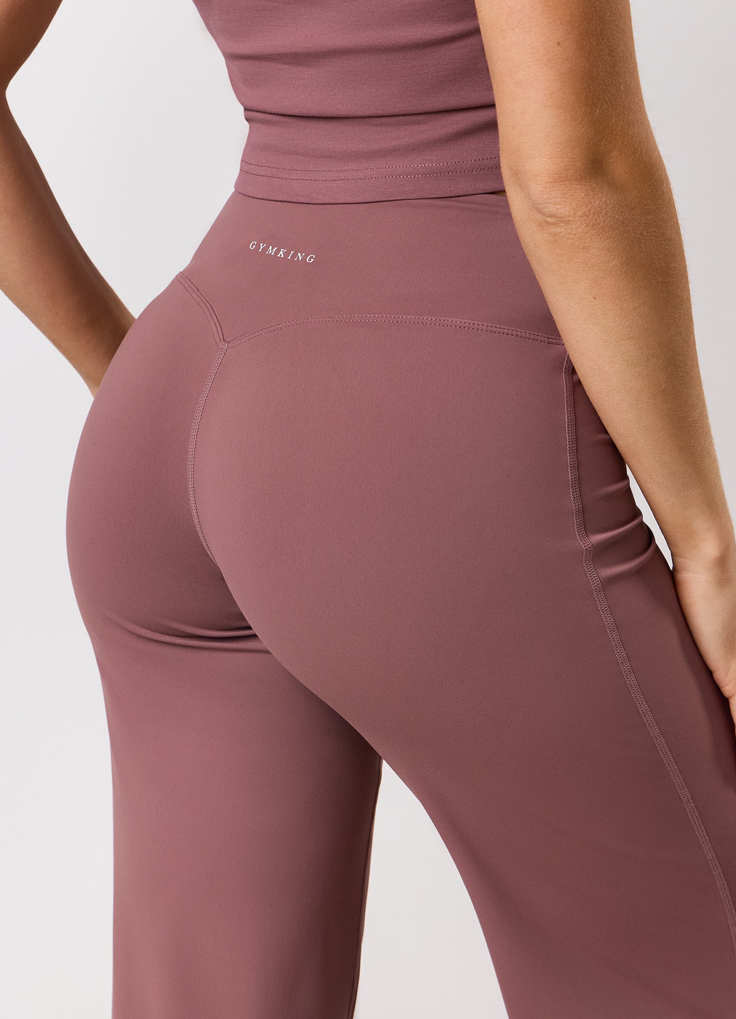 Gym King 365 Straight Leg Yoga Pant Petite - Brown Plum