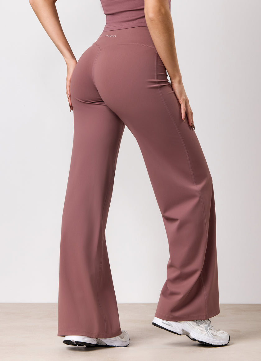 Gym King 365 Straight Leg Yoga Pant Petite - Brown Plum