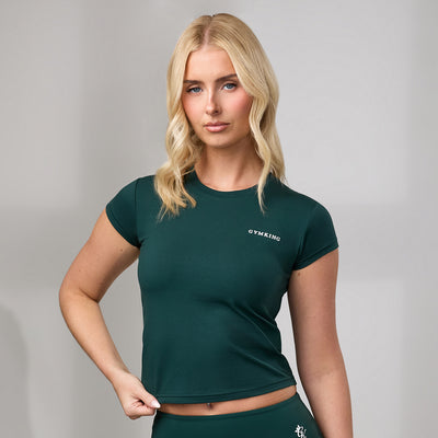 Gym King 365 Fitted Tee - Deep Forest Green
