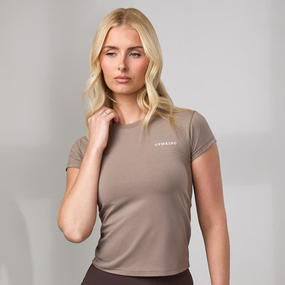 Gym King 365 Fitted Tee - Truffle