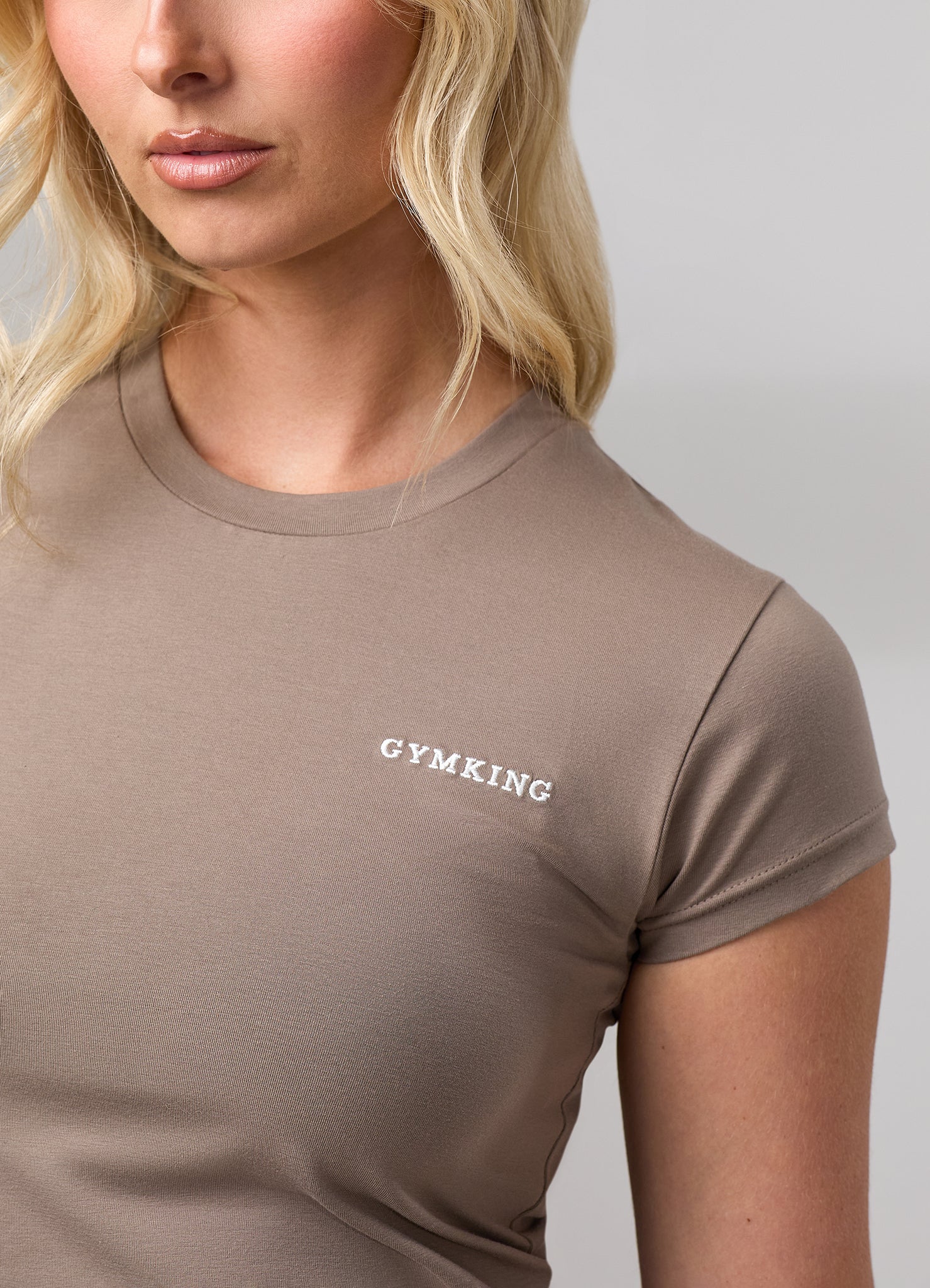 Gym King 365 Fitted Tee - Truffle