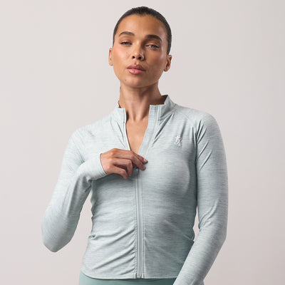 Gym King 365 Full Zip Funnel - Green Mist Grindle