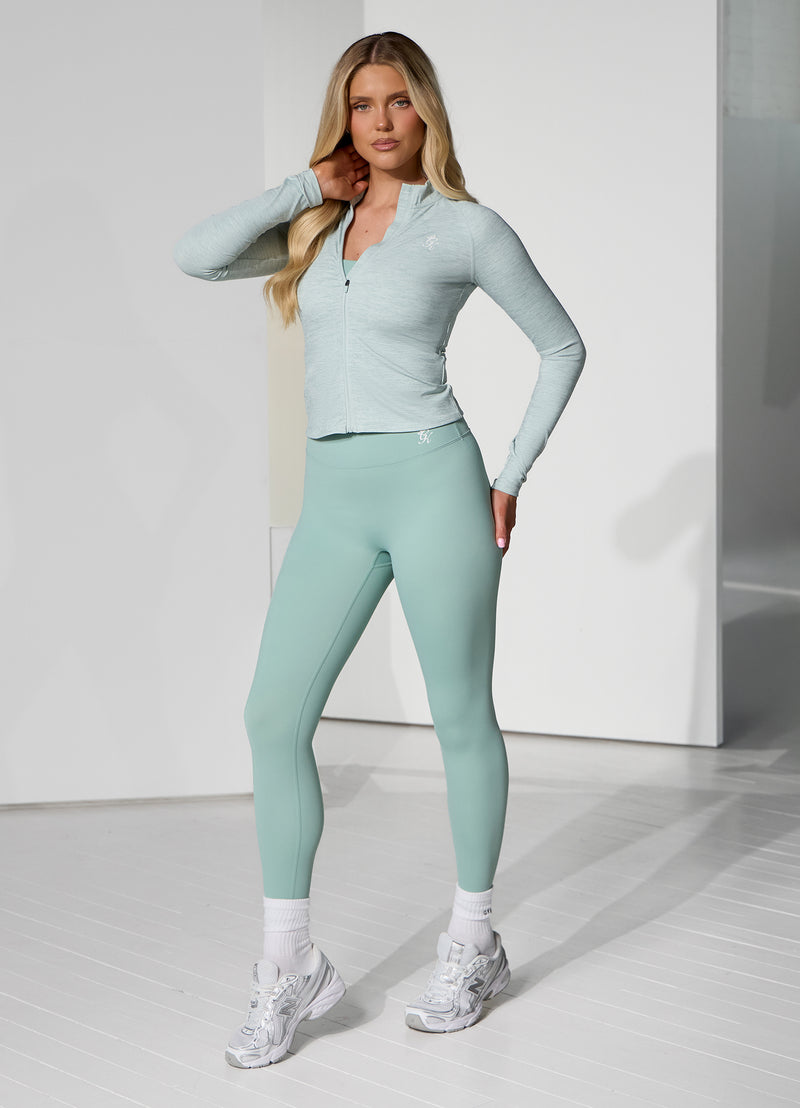 Gym King 365 Full Zip Funnel - Green Mist Grindle