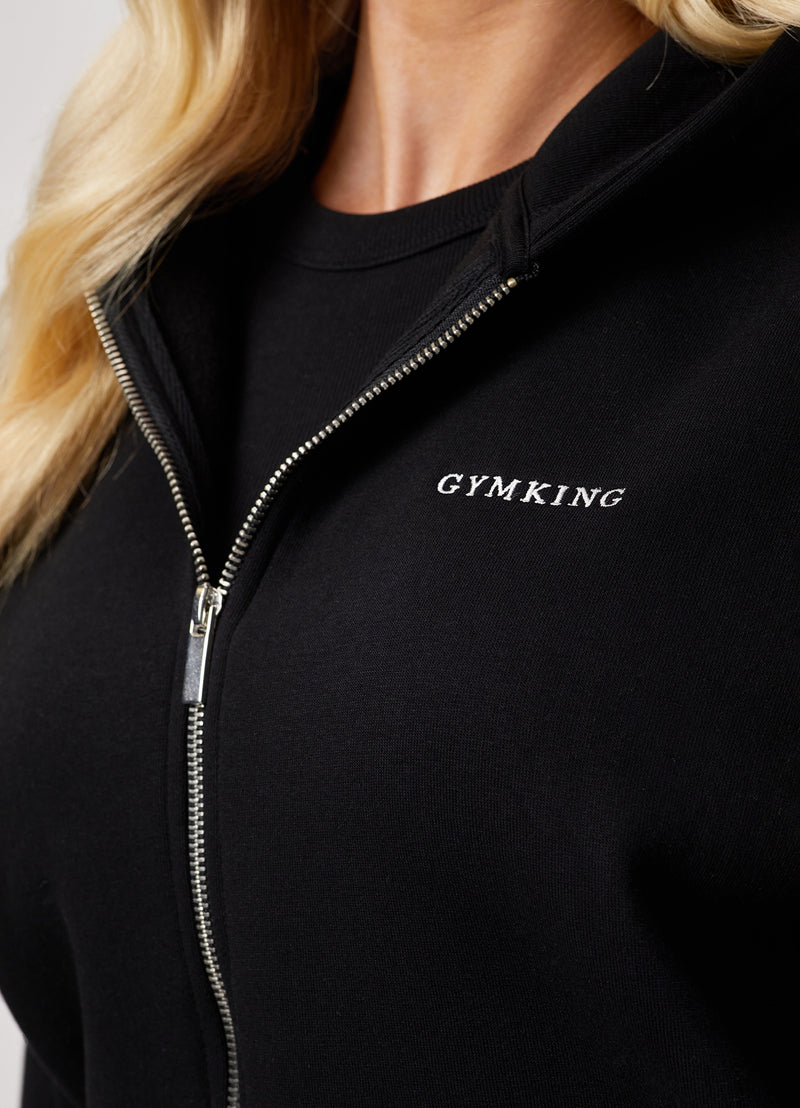 Gym King 365 Oversized Zip Up Hoodie - Black