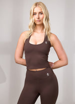 Gym King 365 Halter Neck Tank- Dark Chocolate thumbnail