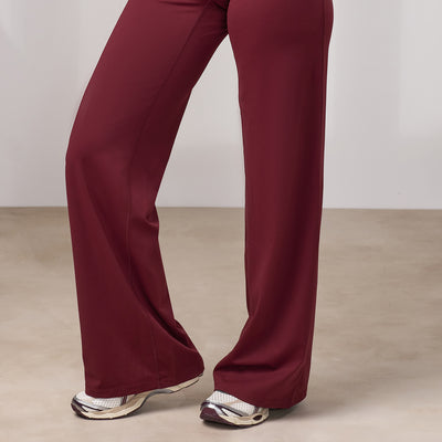 Gym King 365 Straight Leg Yoga Pant Petite- Deep Cherry