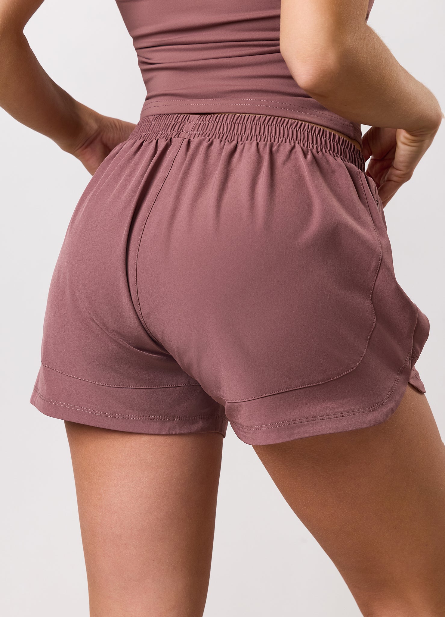 Gym King 365 Woven Running Short - Brown Plum