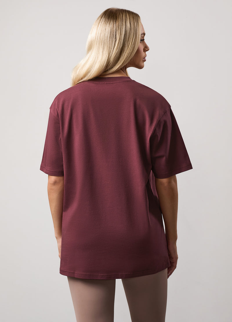 Gym King 365 Jersey Boyfriend Tee - Burgundy