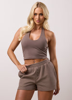 Gym King 365 Jersey Halter Neck - Truffle thumbnail