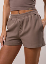 Gym King Waffle Mid Rise Shorts - Truffle thumbnail