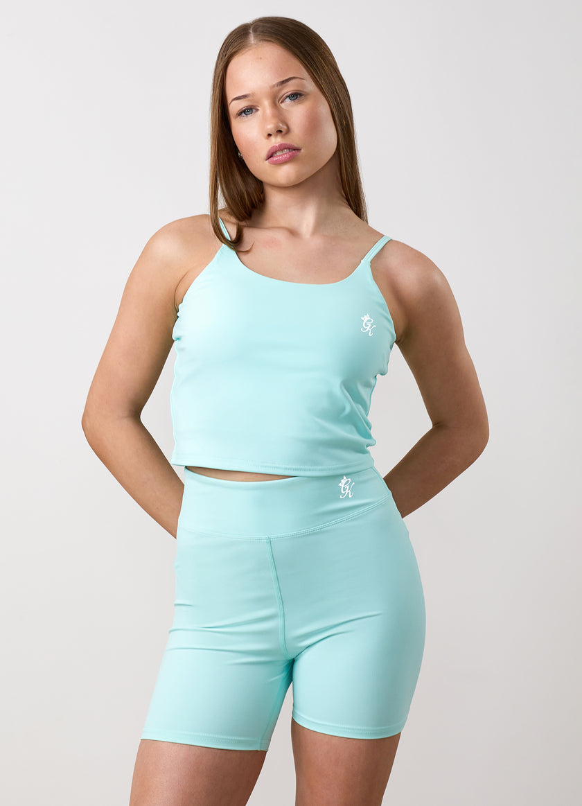 Gym King Older Kids 365 Long Line Tank - Pale Turquoise