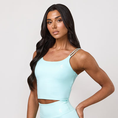 Gym King 365 Long Line Tank - Pale Turquoise