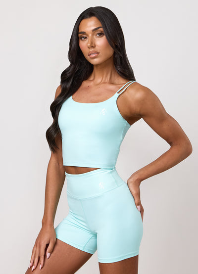 Gym King 365 Long Line Tank - Pale Turquoise