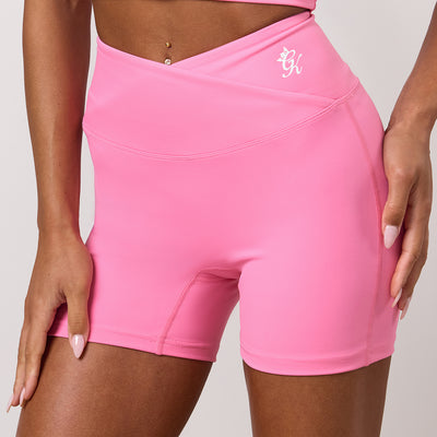 Gym King 365 5" Wrap Over Short - Carnation Pink