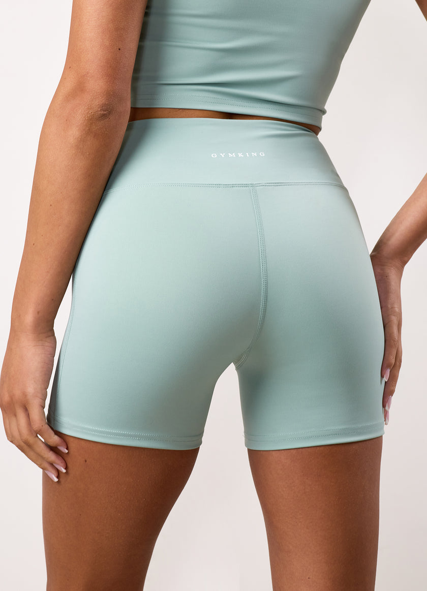 Gym King 365 5" Wrap Over Short - Green Mist