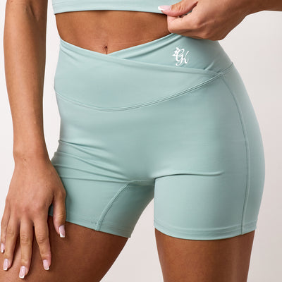 Gym King 365 5" Wrap Over Short - Green Mist