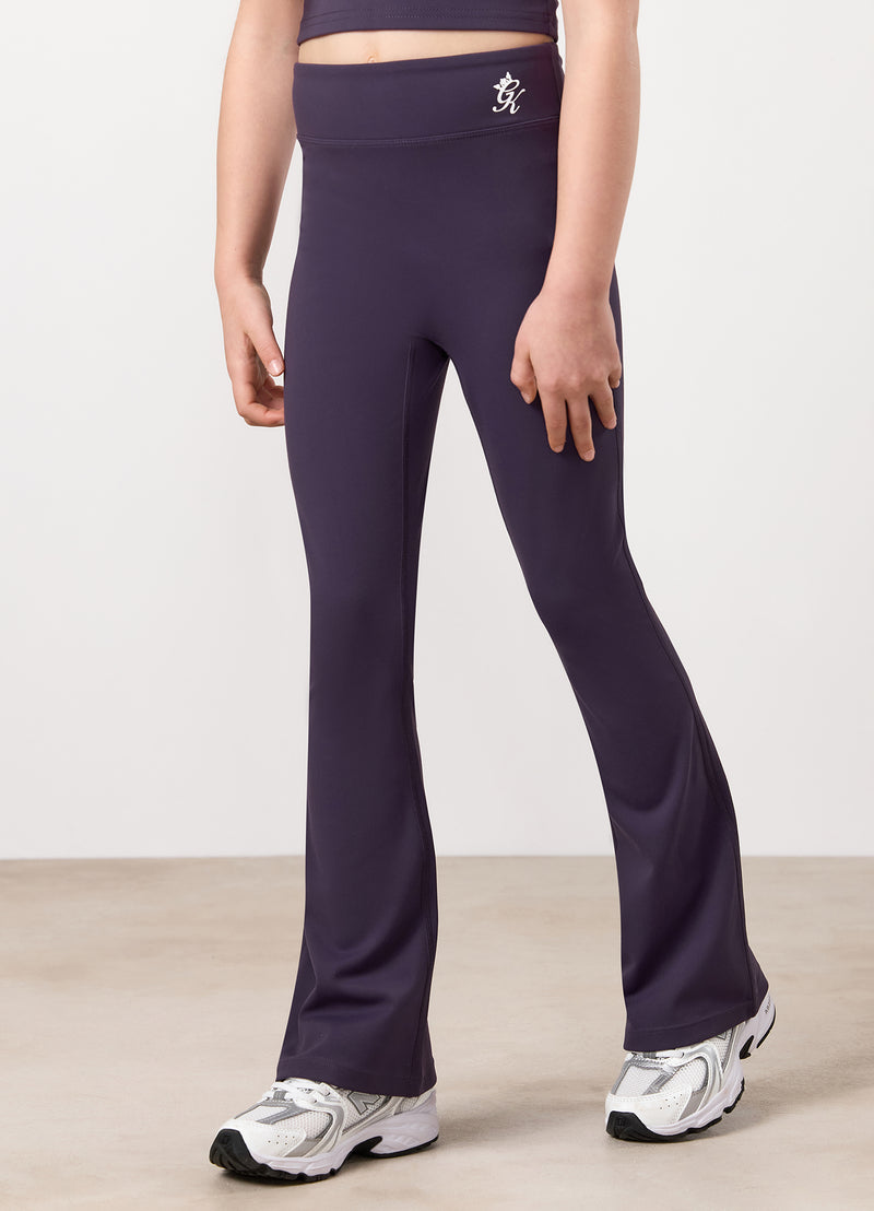 Gym King Kids 365 Flared Leggings - Aubergine
