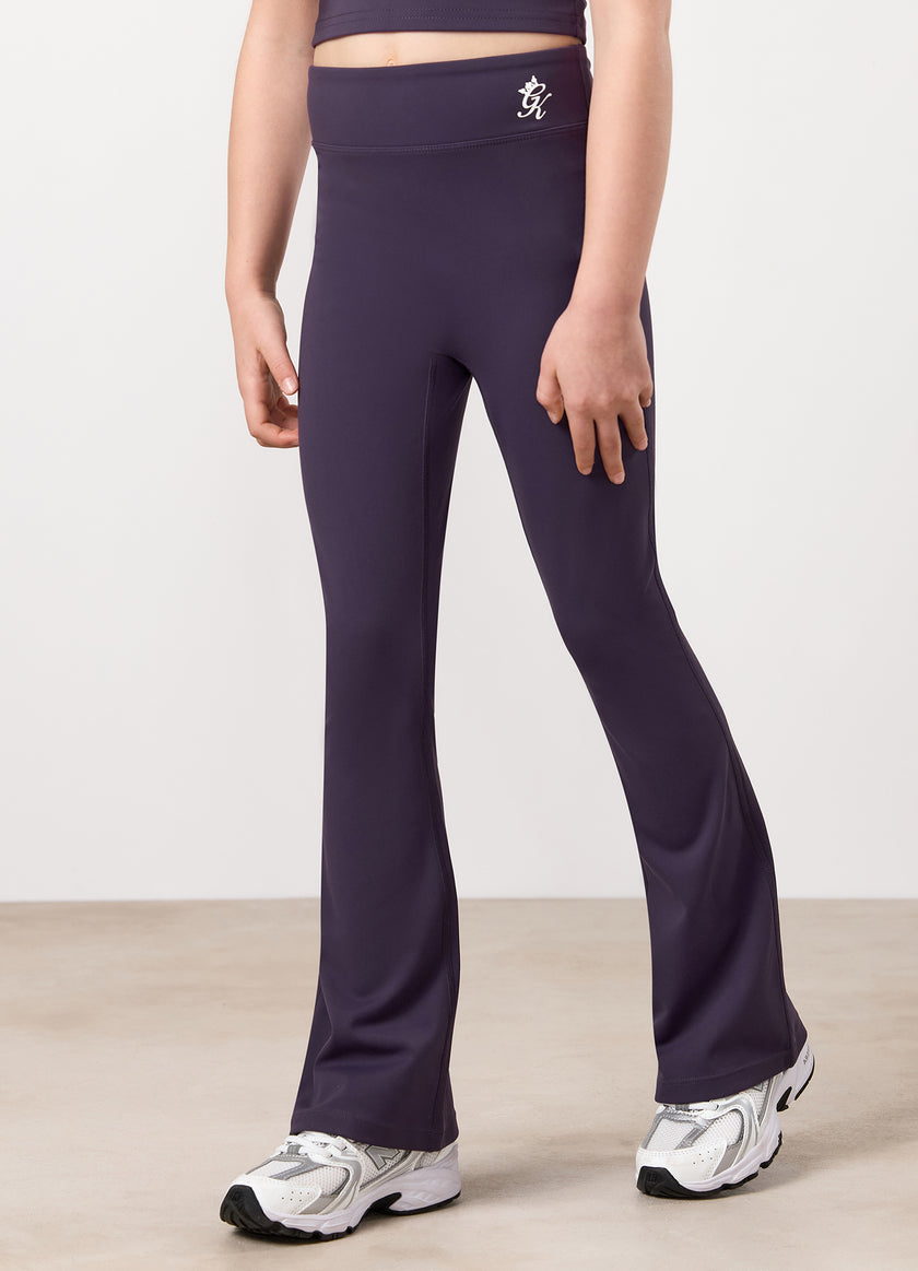 Gym King Kids 365 Flared Leggings - Aubergine