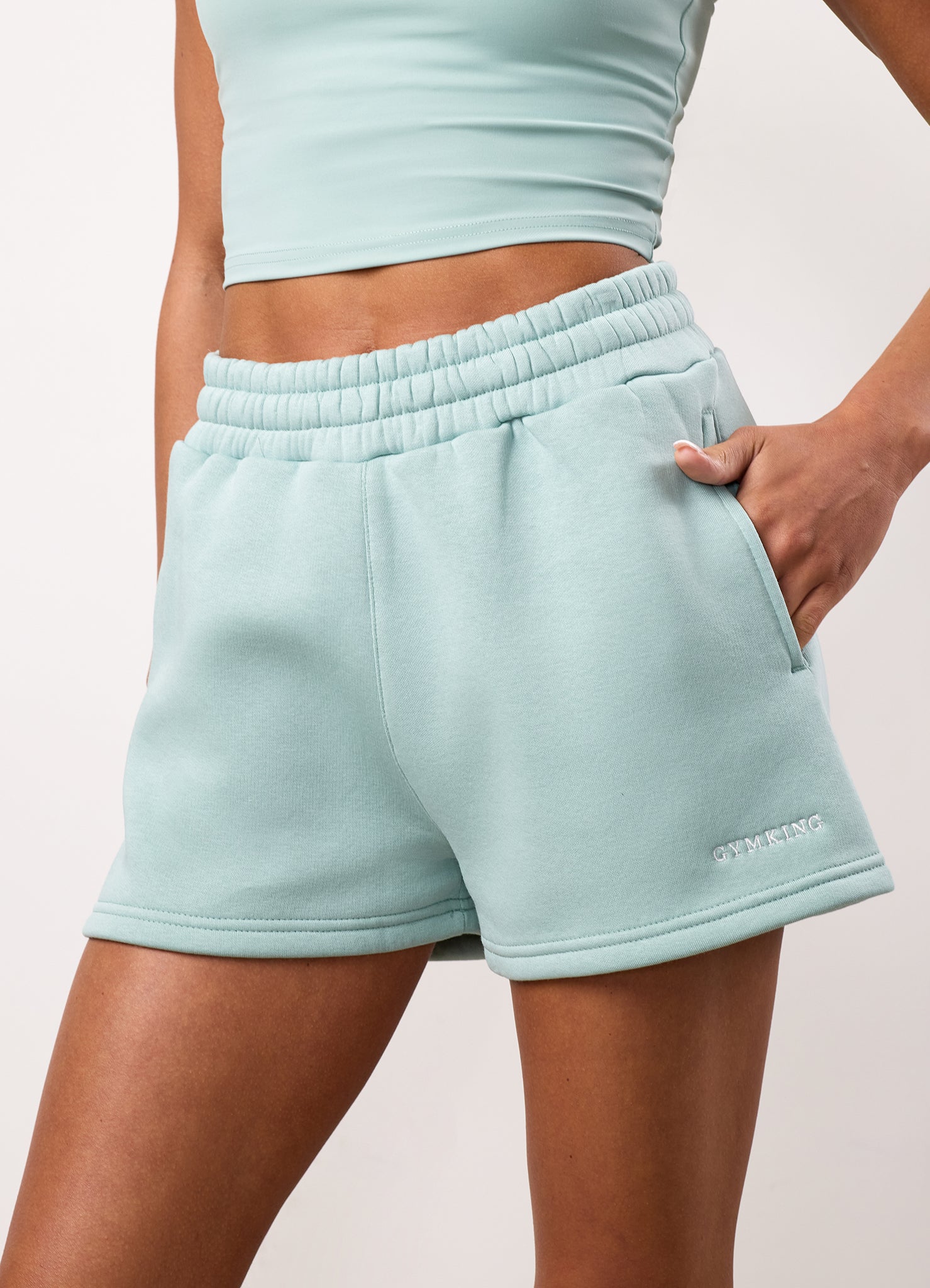 Gym King 365 Fleece Short - Green Mist