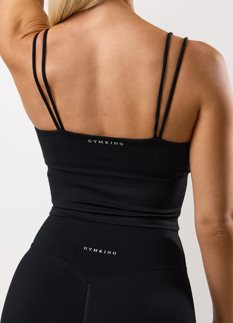Gym King 365 Long Line Tank - Black