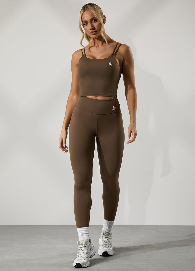 Gym King 365 Long Line Tank - Maple Brown