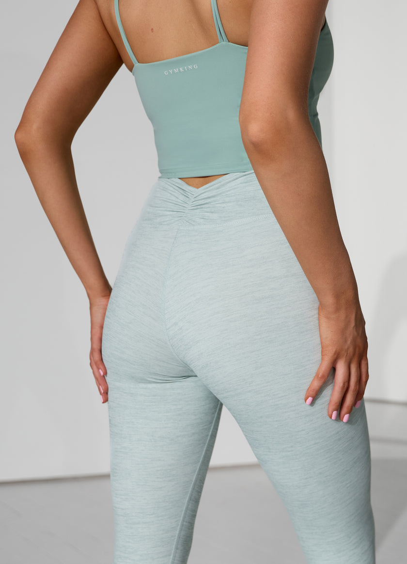 Gym King 365 Scrunch Legging - Green Mist Grindle