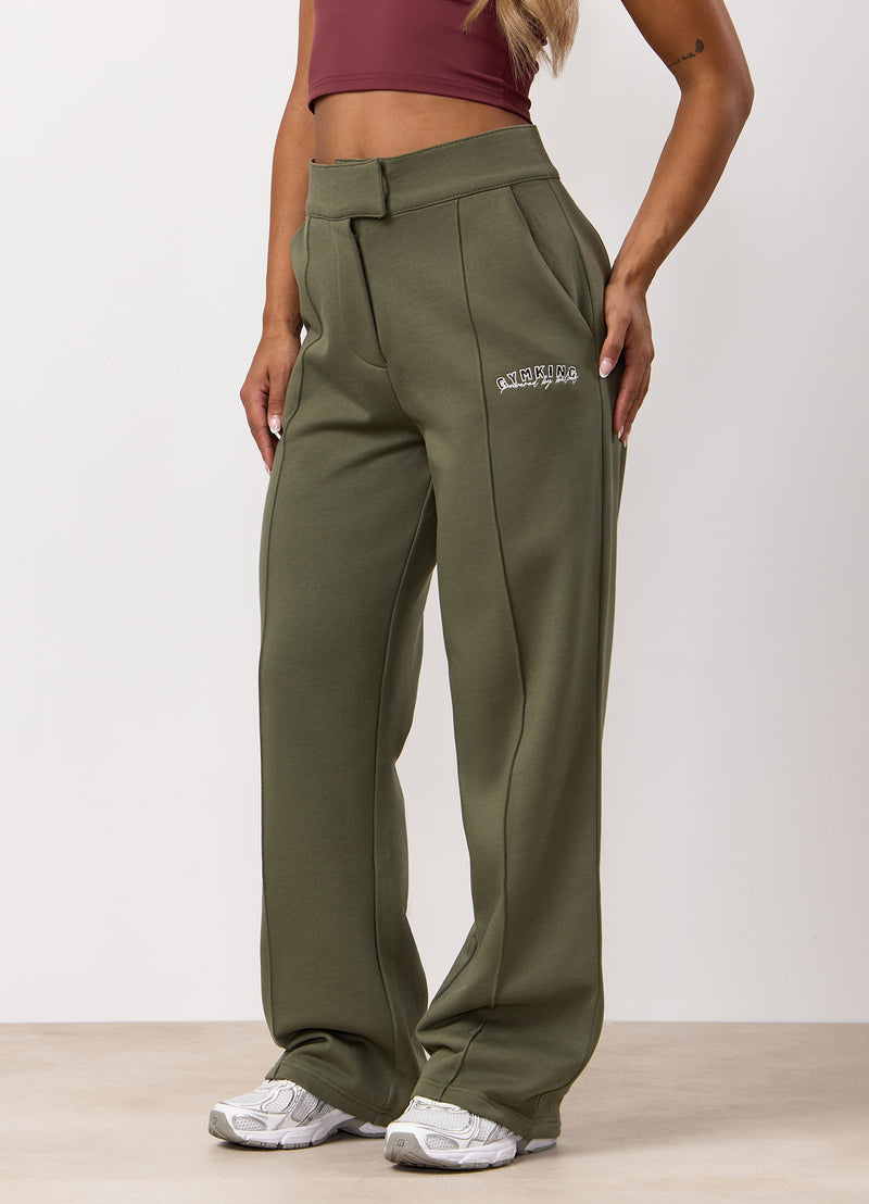 Gym King Powered By Belief Straight Leg Jogger - Warm Khaki