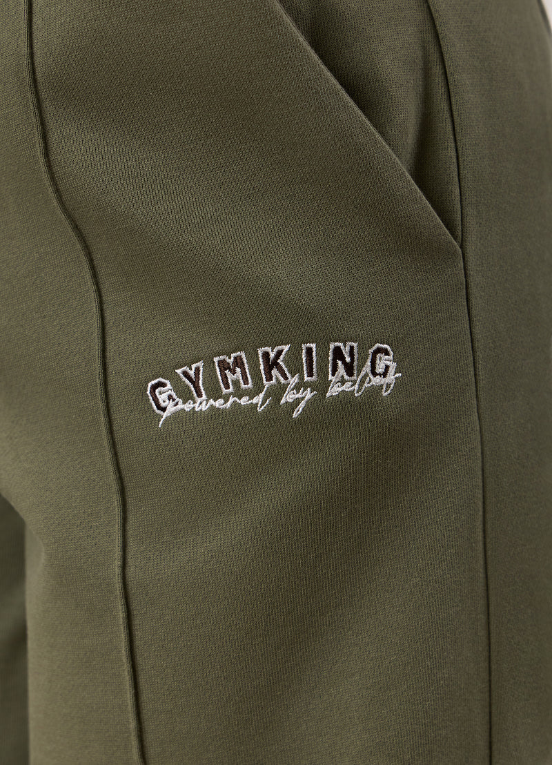 Gym King Powered By Belief Straight Leg Jogger - Warm Khaki