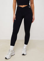 Gym King 365 Wrap Over Legging - Black thumbnail